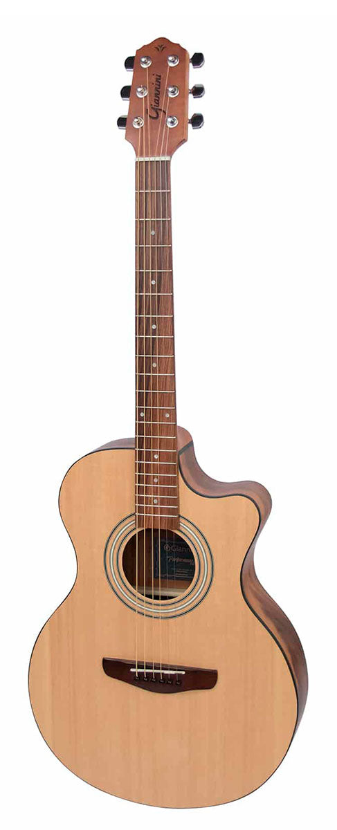 Violão de Aco Giannini FK5 GOAL Eletrico Natural Satin
