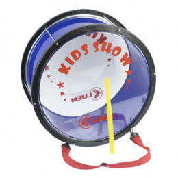 Bombo Infantil 20X14 Azul Alça e Baqueta ABS Luen Kids