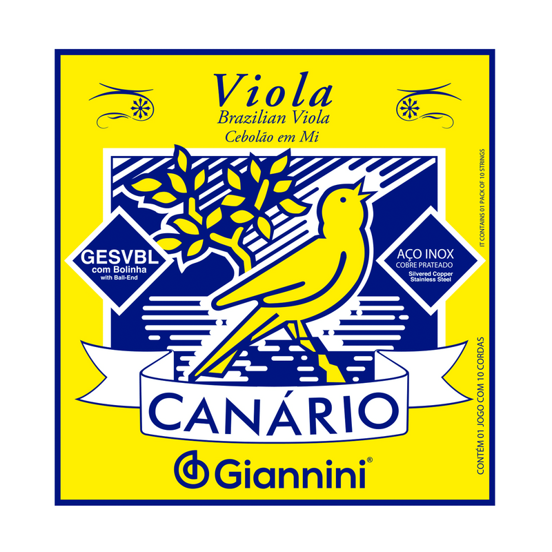 Encordoamento Viola Canário Tensão Leve GESVBL