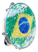 Pandeiro Vanguard ABS 10 Branco Pele Leitosa Bandeira Rajada