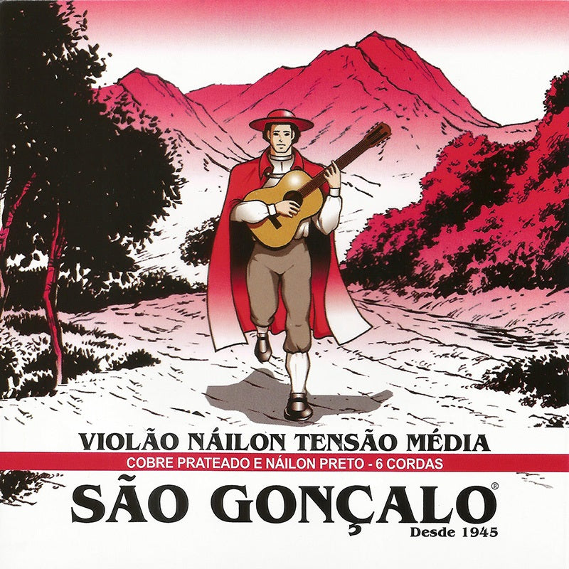 Encordoamento São Gonçalo Violão Nylon Negro Tensão Media