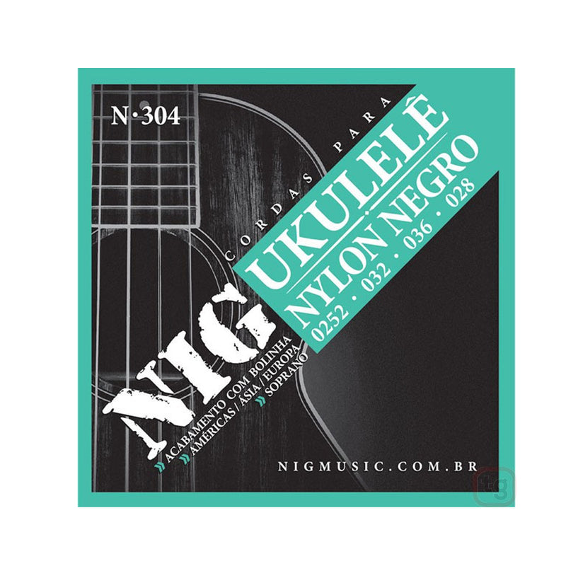 Encordoamento Nig Ukulele Nylon Negro Bolinha Soprano N304
