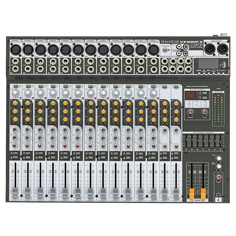 Mesa De Som SX-1602 FX USB Soundcraft (Usada)