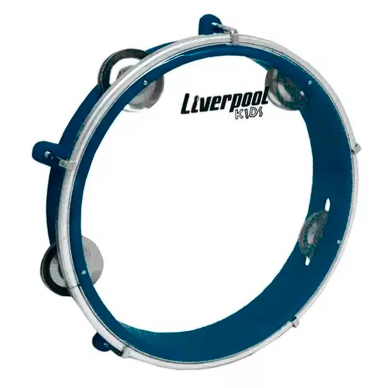 Pandeiro Infantil Liverpool Kids 8 Polegadas Azul