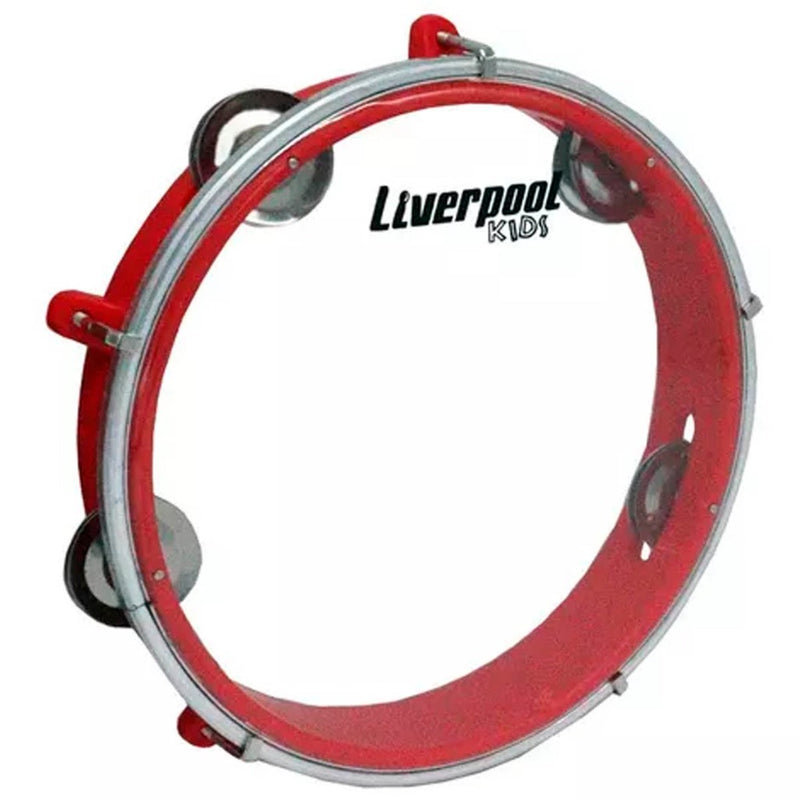 Pandeiro Infantil Liverpool Kids 8 Polegadas Vermelho
