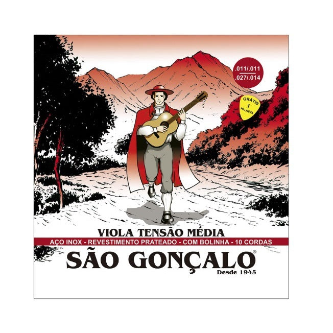 Encordoamento Viola Caipira São Gonçalo Tensão Média Ré