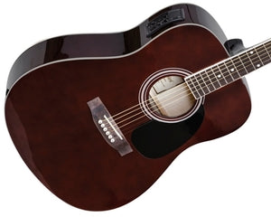 Violão Giannini Eletrico Folk Dreadnought Gd1 Tdw Vinho