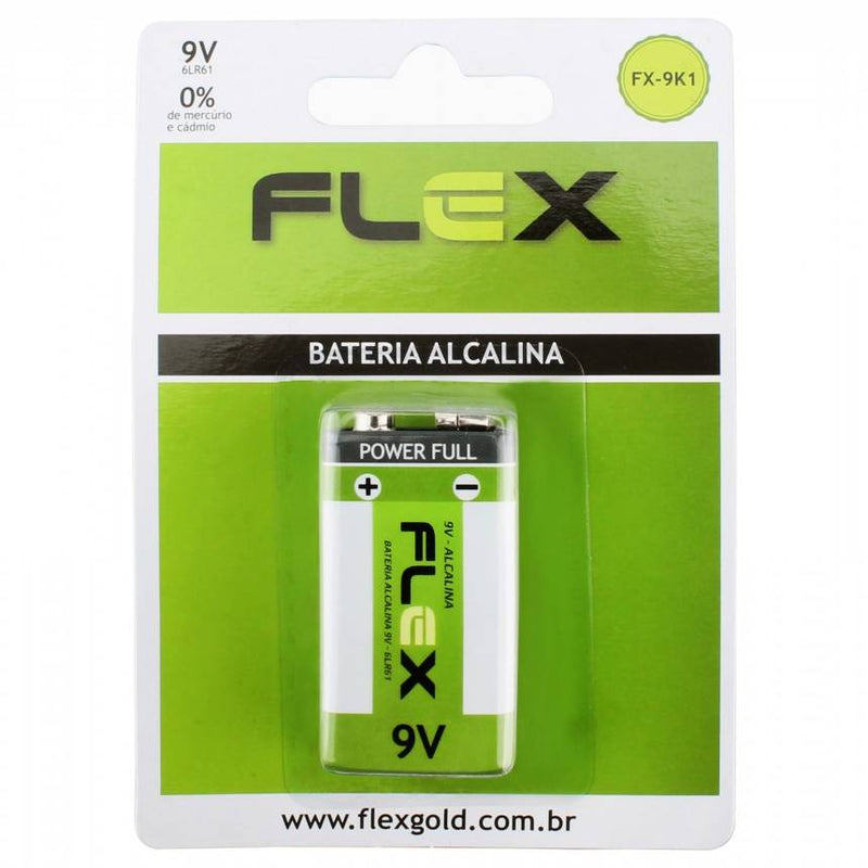Bateria Alcalina Flex 6LR61 FX-9K1