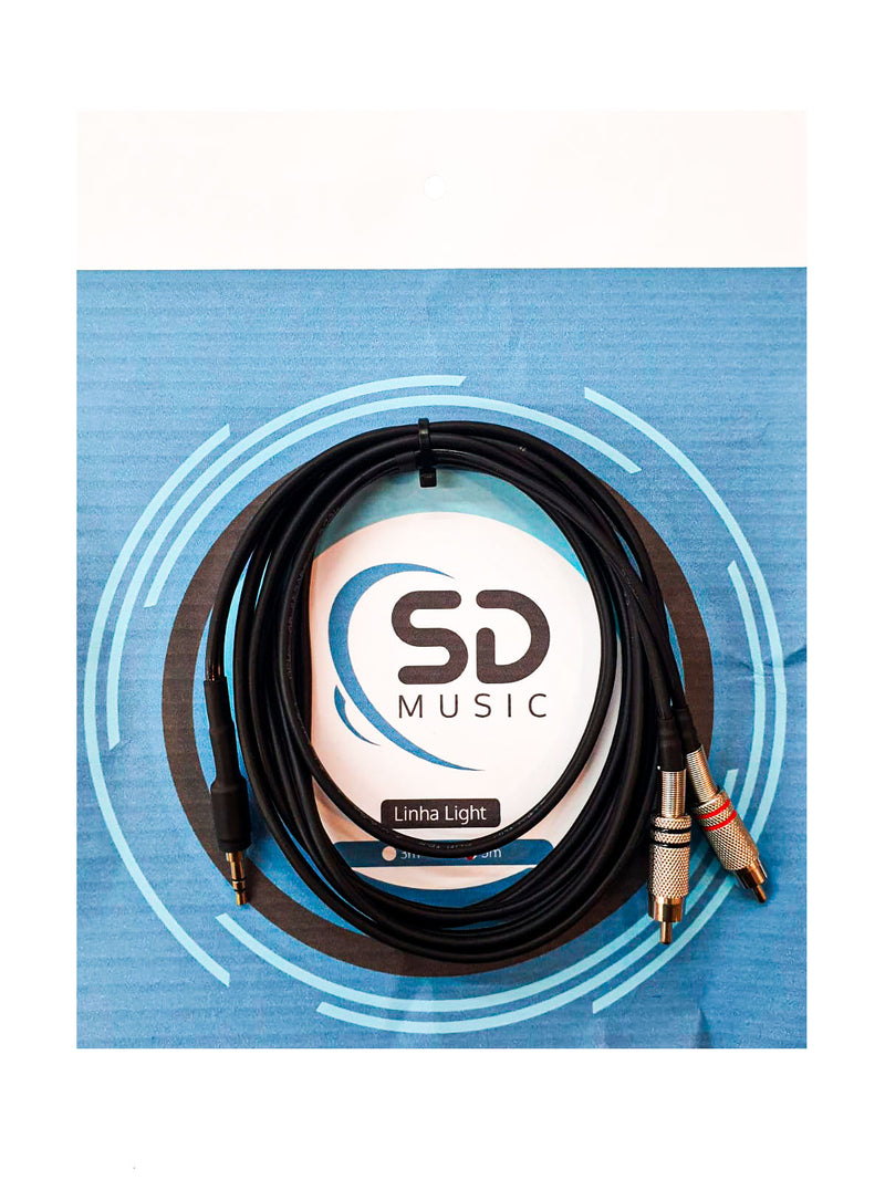 Cabo SD Music Pl-22 Lplus P2 x Rca-2 Metros