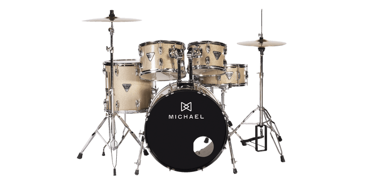 Bateria Acustica Michael Trinity Dmt220 Bumbo 20 Gold Bright (Saldo)