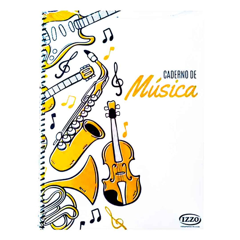 Caderno Espiral de Musica Gd 100 Paginas Izzo