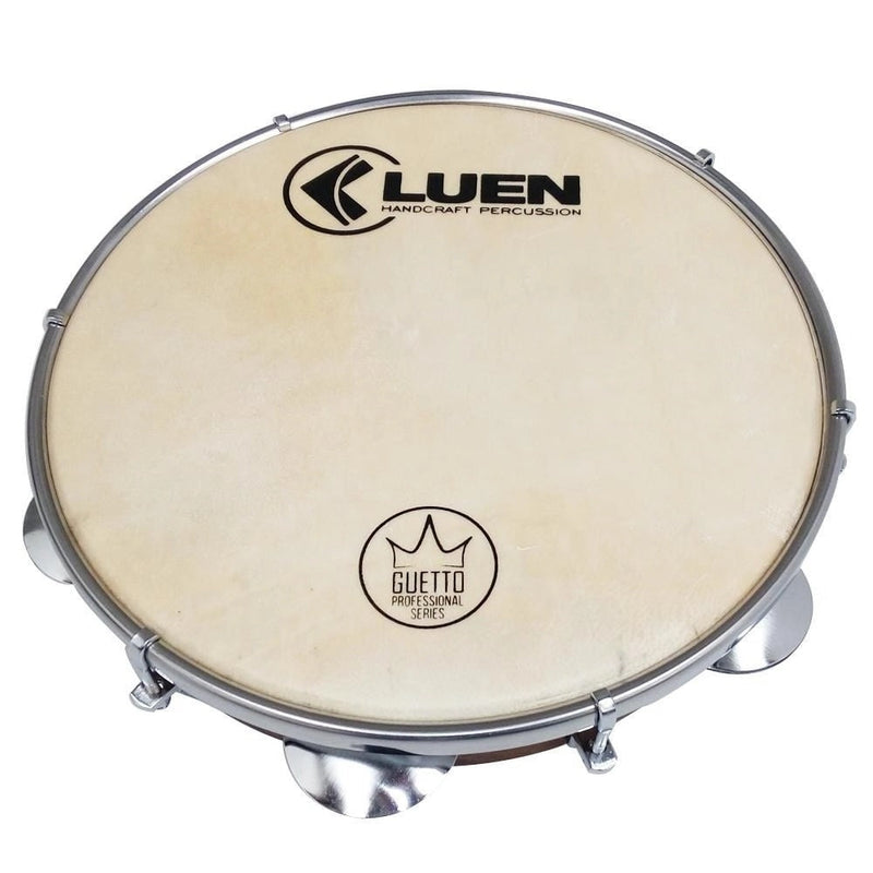 Pandeiro 10" Abs Luen 6 Afin Plat Inx Ferr Crom Cabra