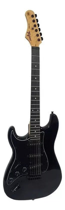 Guitarra Strato 3s Escala Escura Escudo Bk Tg-500 Lh Tagima