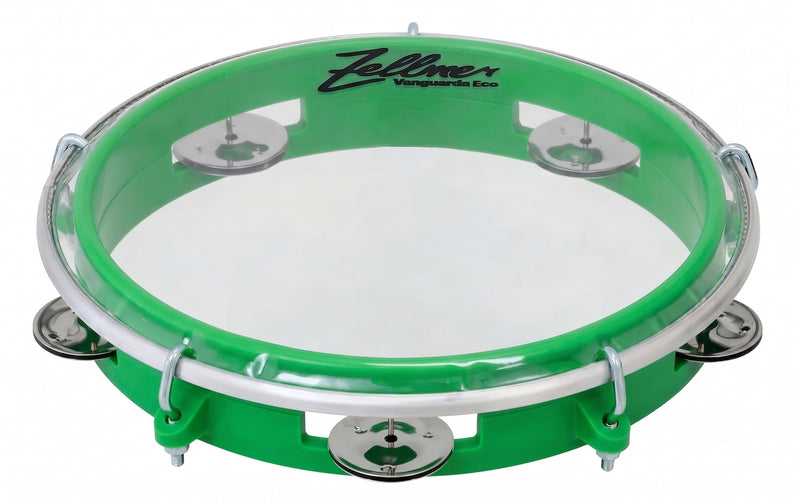 Pandeiro Spanking ABS 8 Verde Vanguarda Eco Transparente