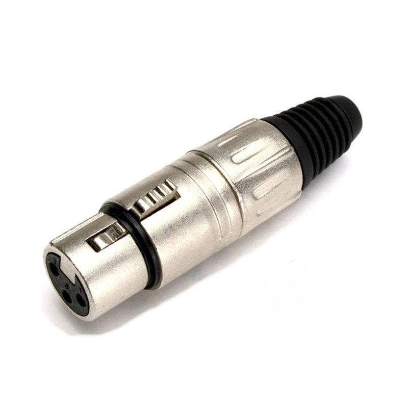 Conector Plug XLR Linha 3 Polos Femea Santo Angelo Mod L3fnn01