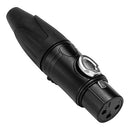 Conector Plug XLR Fêmea Devox Preto