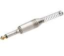 Conector Plug P10 MXT Mono Metal Com Trava Mola Espiral