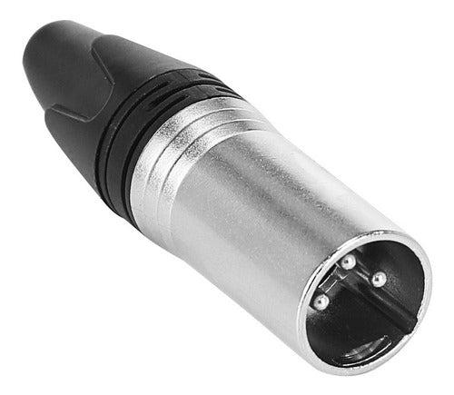 Conector Plug XLR Macho de Metal MXT Profissional C30mn3