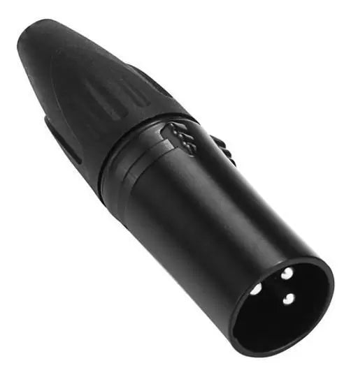 Conector Plug XLR Macho Devox Preto