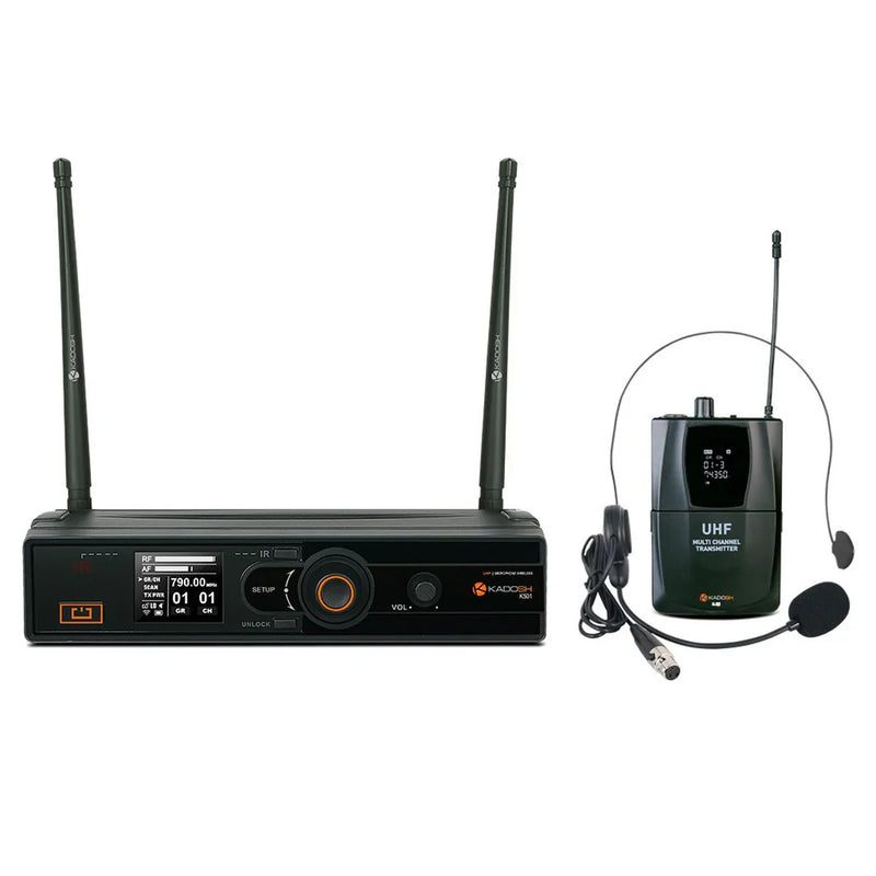Microfone Sem Fio Kadosh K501h 1 Profissional Headset UHF