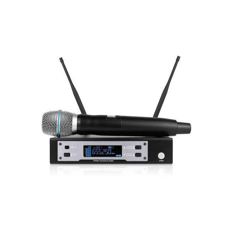 Microfone Sem Fio Uhf Dylan De Mão 100 Canais D-9001