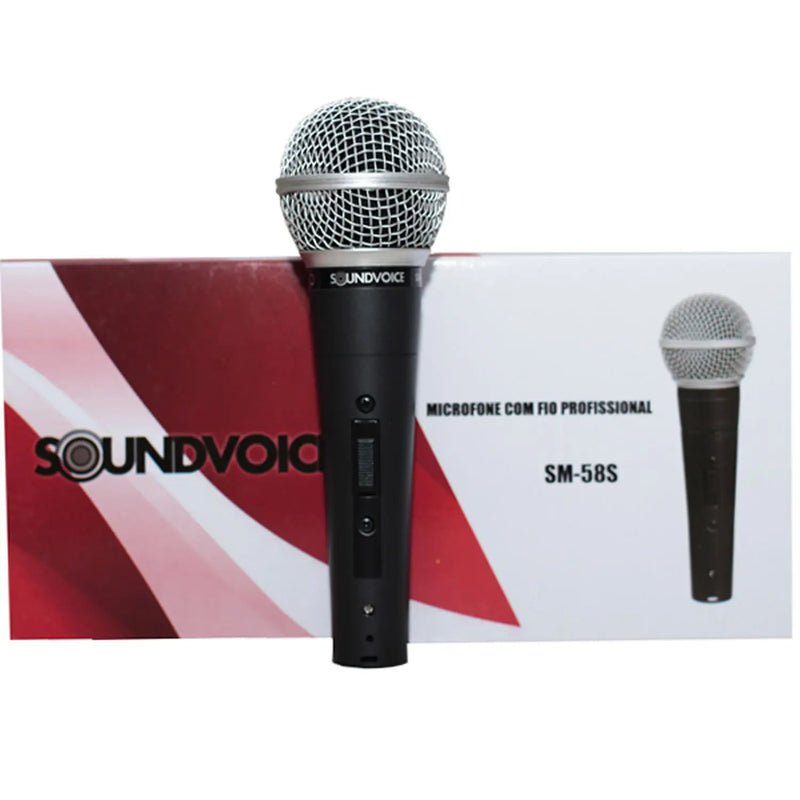Microfone com Fio Profissional Sound Voice SM58S Soundvoice