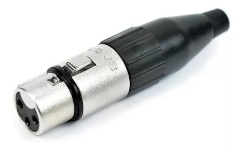 Conector Plug XLR Femea Santo Ângelo 3 Polos Sa2x Niquelado
