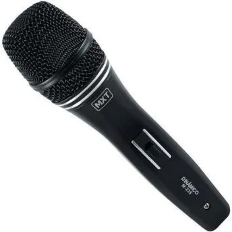 Microfone Dinâmico Metal Preto MXT M-235 Profissional