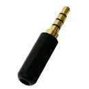 Conector Plug P3 Preto e Dourado MXT