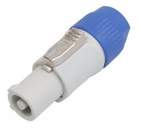 Conector Plug Powercon Macho Energia Cinza