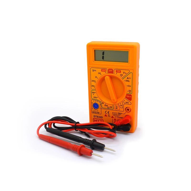Multímetro Digital Com Buzzer, Modelo Dt830d Amarelo