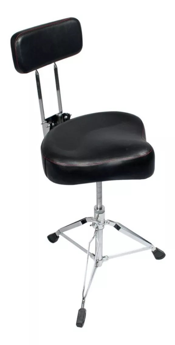 Banco Para Bateria Selim Jumbo Com Encosto Turbo Powerthb